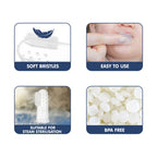 Hopop Silicone Baby Finger Toothbrush with Case | Great for Massaging & Cleaning Gums | BPA-Free Soft Finger Manual Toothbrush For Kids & New Born Baby | Oral Care For 0+ Months