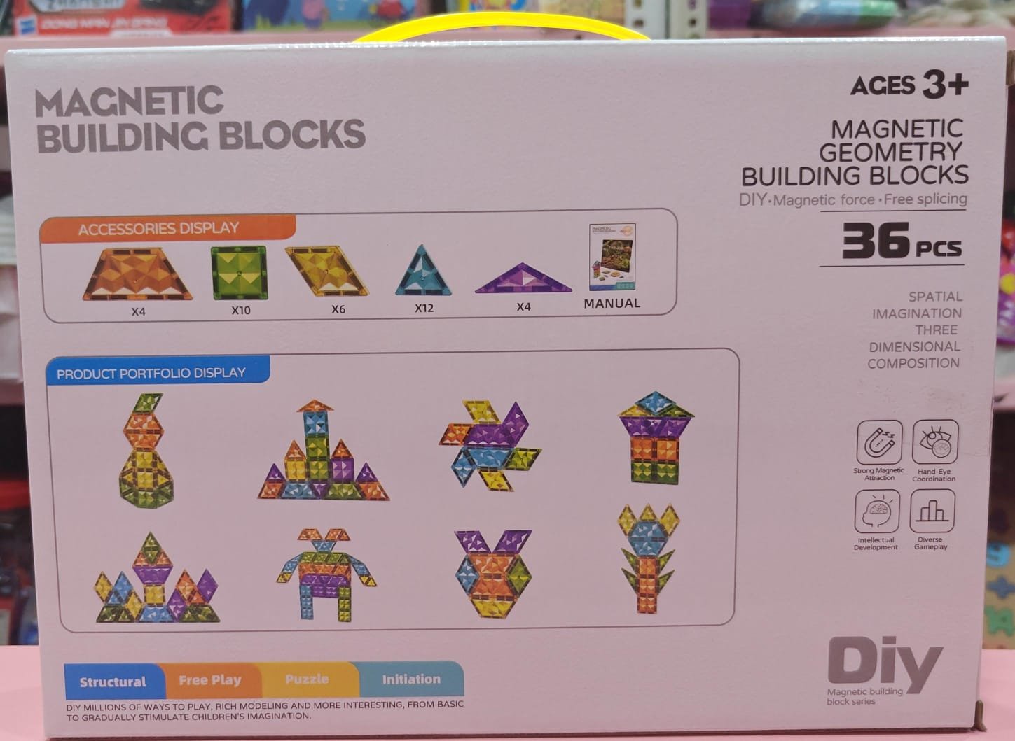 Joy World Animal – Jigsaw puzzle- Magna tiles block- 36 pcs