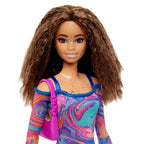 Barbie Fashionistas Doll Rainbow Marble-Print Dress