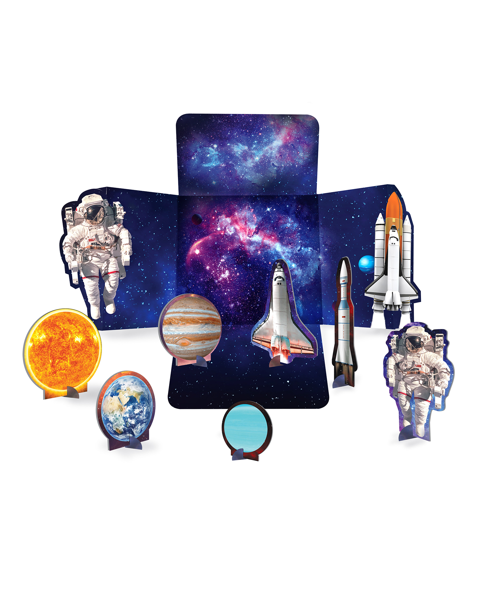 Hello Friend Books 3D Model Activity Set: Space Adventure- Create Your Own Space Model with Stickers and Colouring Sheets