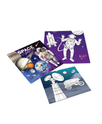 Hello Friend Books 3D Model Activity Set: Space Adventure- Create Your Own Space Model with Stickers and Colouring Sheets