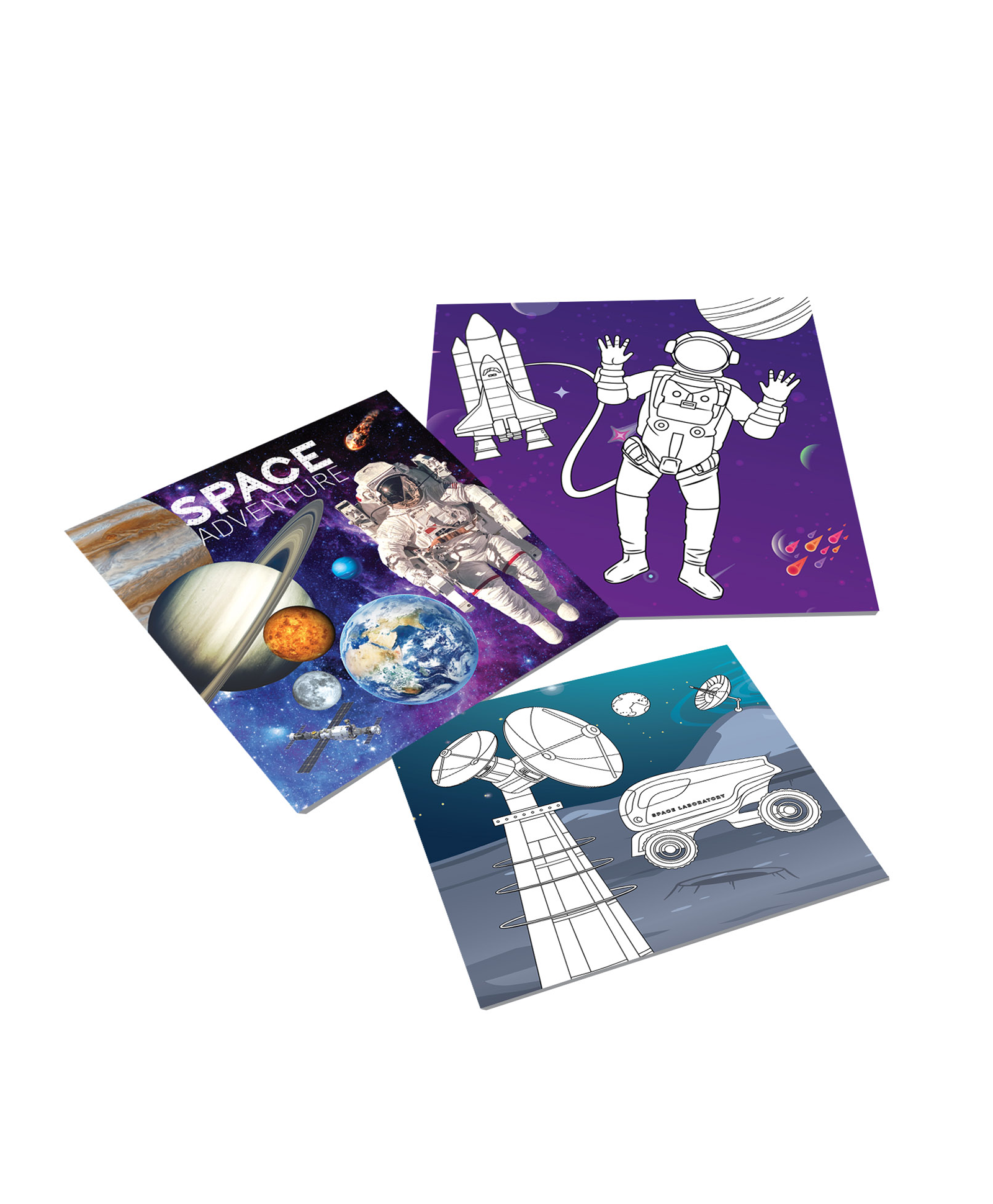 Hello Friend Books 3D Model Activity Set: Space Adventure- Create Your Own Space Model with Stickers and Colouring Sheets
