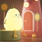 Pear 3D Silicon Colour - Changing Usb Chargeable Lamp