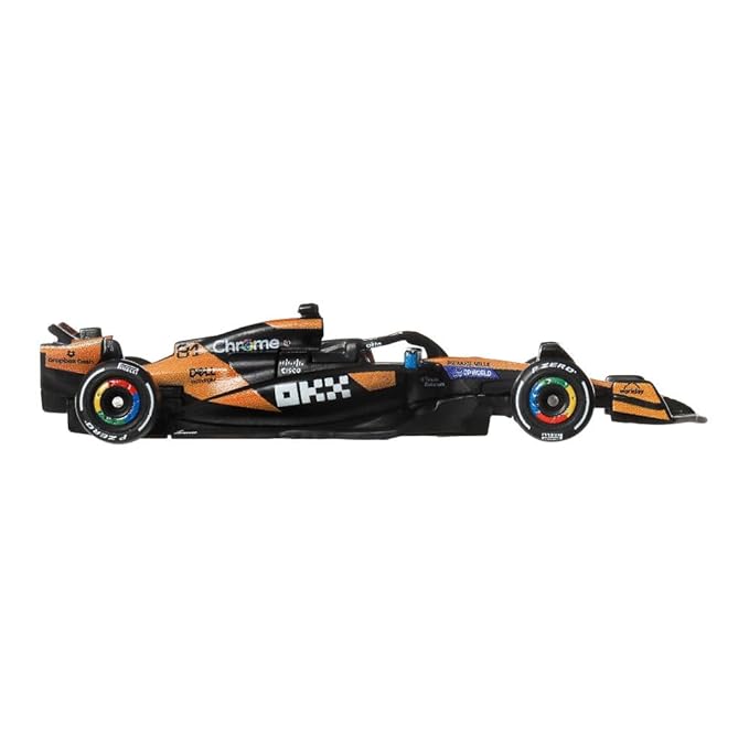 Hot Wheels Premium Race Team MCLAREN - Driver 1 Die-Cast Formula 1® Collectible Toy Race Car with Real Riders Tires & Metal/Metal Body & Chassis
