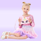 Little Winkling Elf Deer Purse | Interactive Sling Bag for Girls with Blinking Eyes &amp; Music, Kids' Crossbody Bag (Colour - Teal)