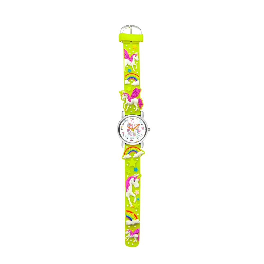 SPIKY Analog Watch for Kids | Unicorn Designer Printed Strap | Water Resistant | Stylish Unisex Best Birthday Gift | Analogue Wrist Watches for Girls & Boys | Age 2-14 yrs