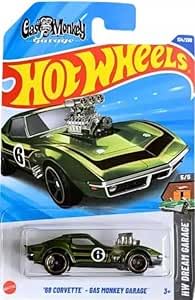 Mattel Hot Wheels '68 Corvette Gas Monkey Garage, Green, HW Dream Garage Collection 5/5, 134/250