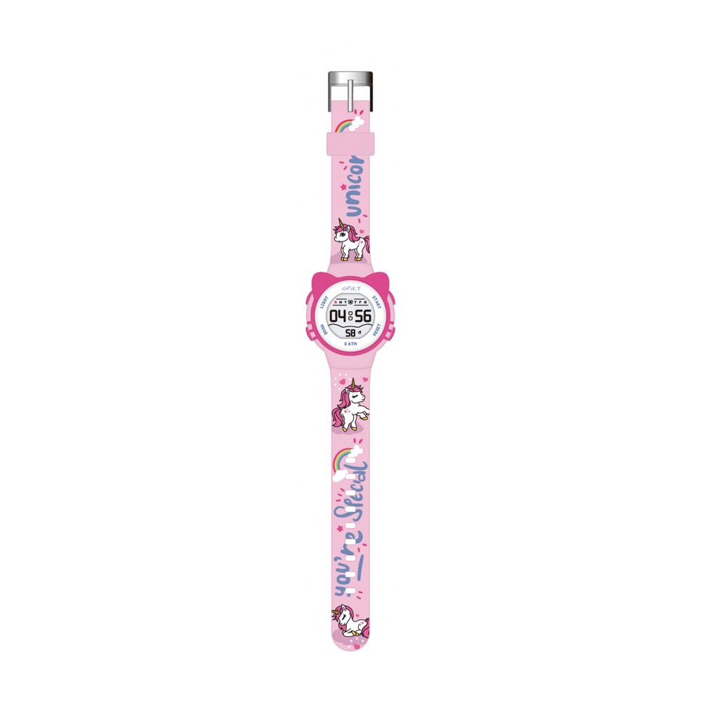 SPIKY Cat Ears Digital Sports Watch for Kids | Multifunctional with Luminous Display & Alarm | Water Resistant & Silicone Strap | Best Birthday Gift Wrist Watches for Girls & Boys | Age 2-14 yrs