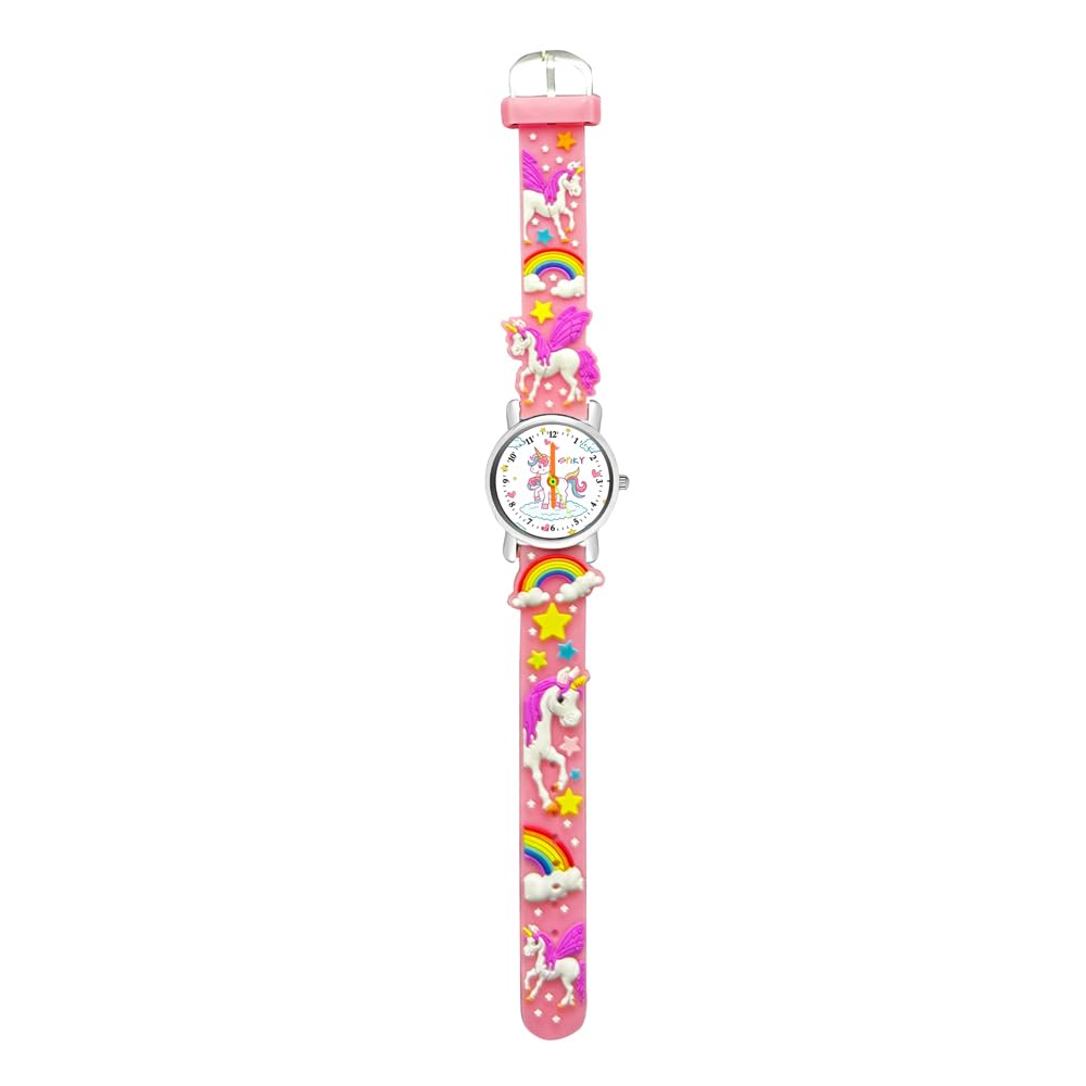 SPIKY Analog Watch for Kids | Unicorn Designer Printed Strap | Water Resistant | Stylish Unisex Best Birthday Gift | Analogue Wrist Watches for Girls & Boys | Age 2-14 yrs