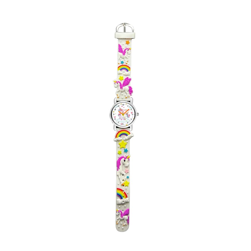 SPIKY Analog Watch for Kids | Unicorn Designer Printed Strap | Water Resistant | Stylish Unisex Best Birthday Gift | Analogue Wrist Watches for Girls & Boys | Age 2-14 yrs
