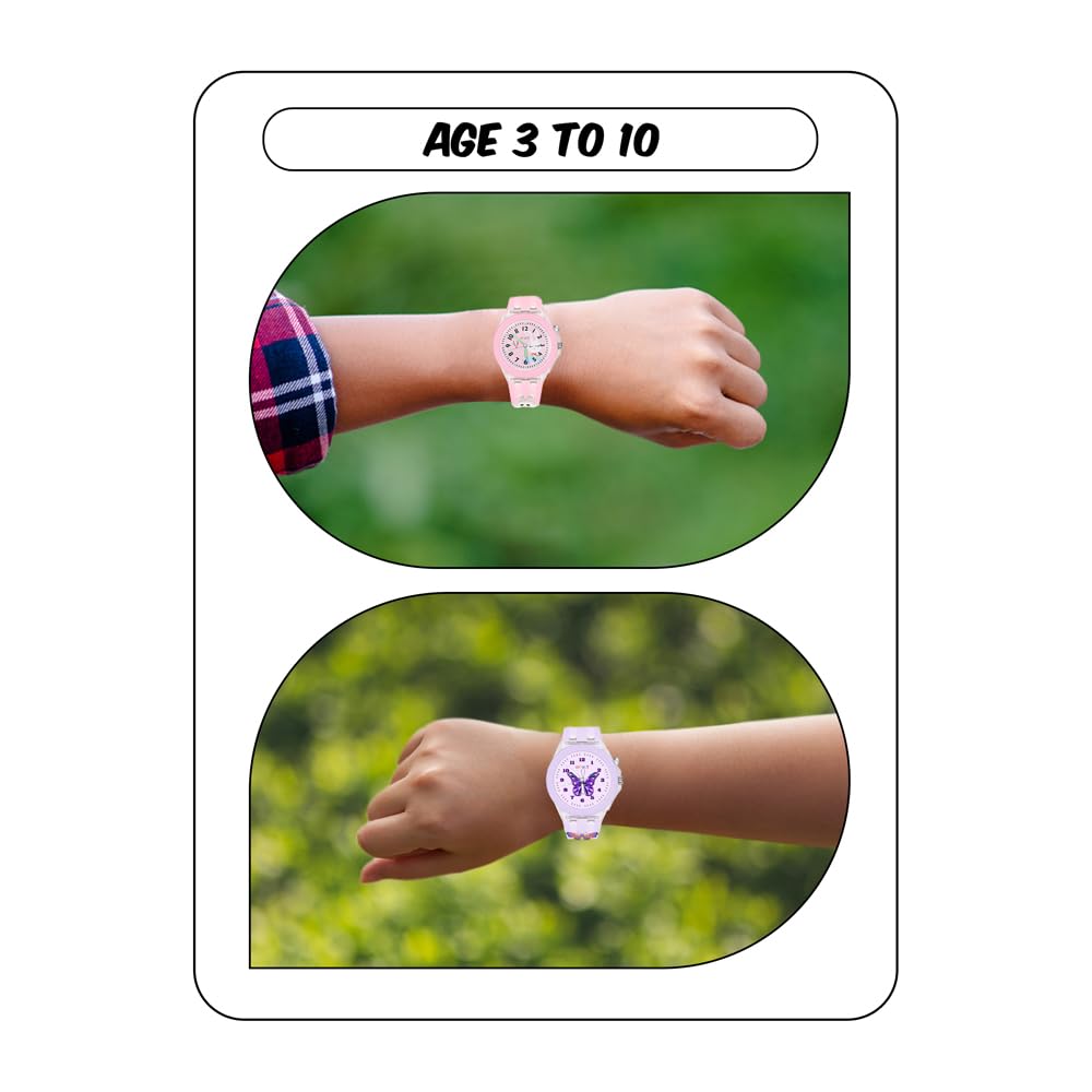 SPIKY Analog Watch for Kids | 3D Cartoon | 7 Multicolor LED Luminous Lights with Silicone Strap | Unisex Best Birthday Gift | Analogue Wrist Watches for Boys & Girls | Age 3-10 yrs
