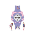 SPIKY Cat Ears Digital Sports Watch for Kids | Multifunctional with Luminous Display & Alarm | Water Resistant & Silicone Strap | Best Birthday Gift Wrist Watches for Girls & Boys | Age 2-14 yrs