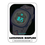 SPIKY Digital Sports Watch for Kids | Multifunctional, Luminous Display, Alarm | Water Resistant & Printed Silicone Strap | Best Birthday Gift Wrist Watches for Girls & Boys | Age 2-14 yrs