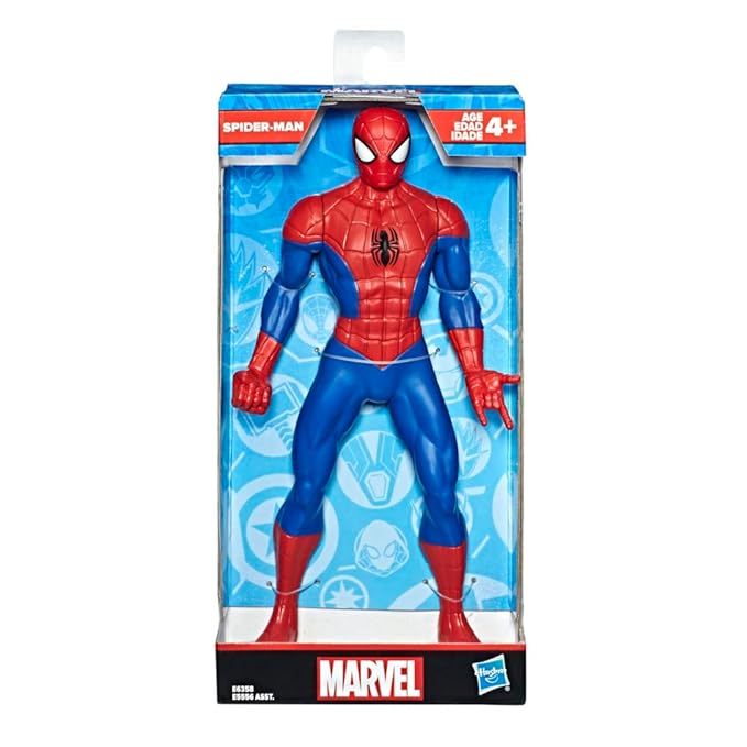 Marvel Spiderman Action Figure (9.5 Inches, Multicolor), Toys for Kids Ages 4 and Up (E6358AS00)