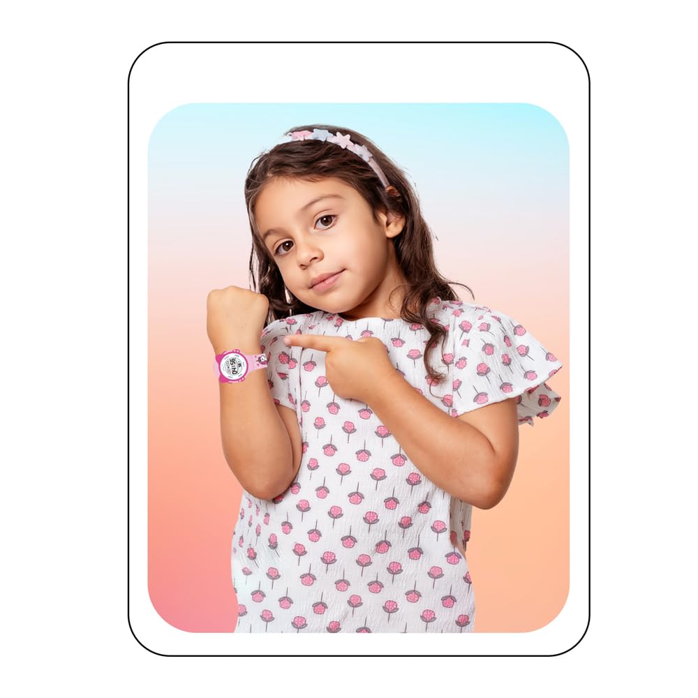 SPIKY Cat Ears Digital Sports Watch for Kids | Multifunctional with Luminous Display & Alarm | Water Resistant & Silicone Strap | Best Birthday Gift Wrist Watches for Girls & Boys | Age 2-14 yrs
