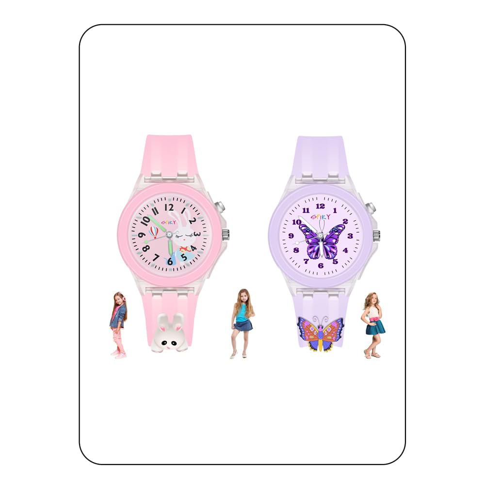 SPIKY Analog Watch for Kids | 3D Cartoon | 7 Multicolor LED Luminous Lights with Silicone Strap | Unisex Best Birthday Gift | Analogue Wrist Watches for Boys & Girls | Age 3-10 yrs