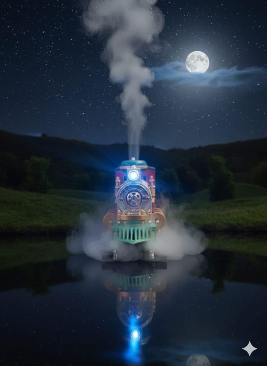 FunBlast Christmas Musical Train Set – 22 Pcs Electric Track Train with Real Water Smoke, Rechargeable Battery, LED Lights and Music, Santa, Bell & Tree Decoration Items for 3+ Years Kids, Boys, Girls