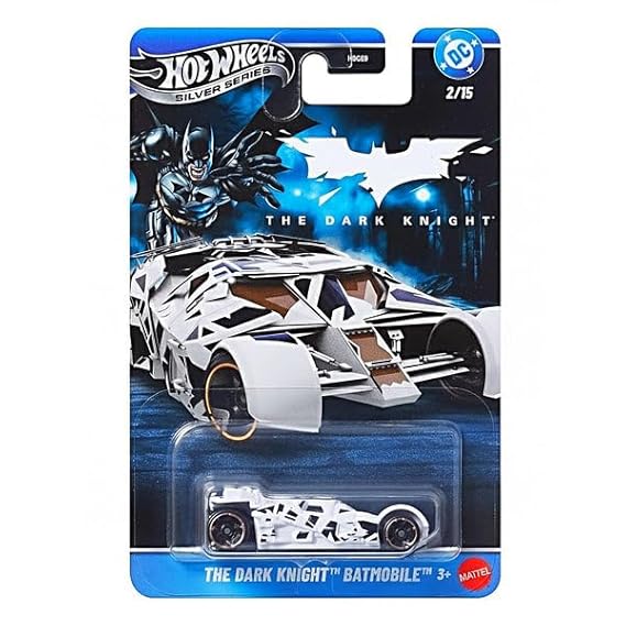 Hot Wheels Toy Car, Batman-Themed 1:64 Scale Dark Knight Batmobile Die-Cast Vehicle, Popular Hero or Villain Casting from The Global Franchise