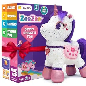 Playshifu Zeezee - The Smart Storyteller Interactive Unicorn Plush Toy, 3Y+ - Playshifu