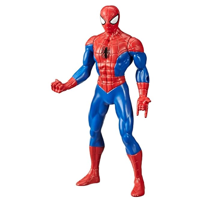 Marvel Spiderman Action Figure (9.5 Inches, Multicolor), Toys for Kids Ages 4 and Up (E6358AS00)