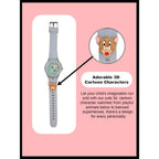 SPIKY Analog Watch for Kids | 3D Cartoon | 7 Multicolor LED Luminous Lights with Silicone Strap | Unisex Best Birthday Gift | Analogue Wrist Watches for Boys & Girls | Age 3-10 yrs