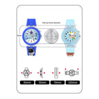 SPIKY Analog Watch for Kids | 3D Cartoon | 7 Multicolor LED Luminous Lights with Silicone Strap | Unisex Best Birthday Gift | Analogue Wrist Watches for Boys & Girls | Age 3-10 yrs
