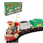 Choo Choo Classic Train Set Toy | Battery-Operated Steam Train with Real Smoke, Light & Sound | Easy Track Assembly | Educational Toy for Kids, Boys & Girls