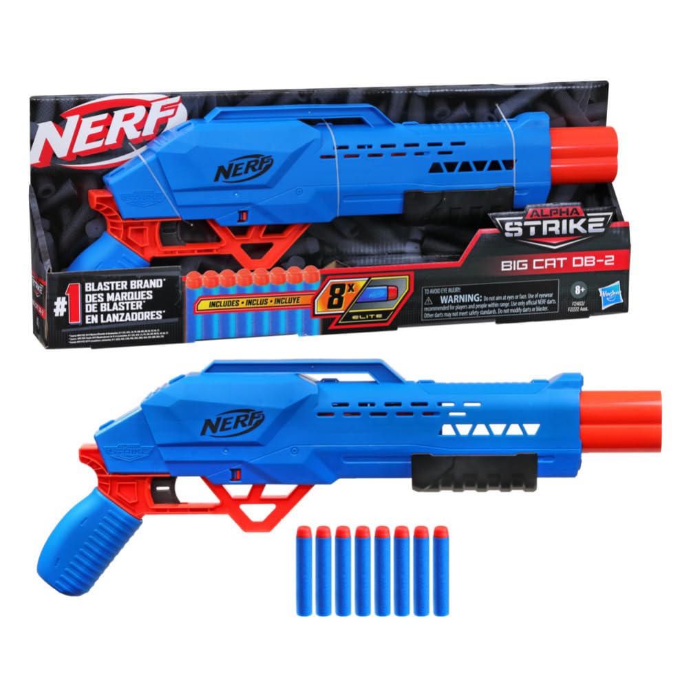 Nerf Alpha Strike Claw Qs-4 Blaster 4 Official Nerf Elite Foam Darts,Multicolor