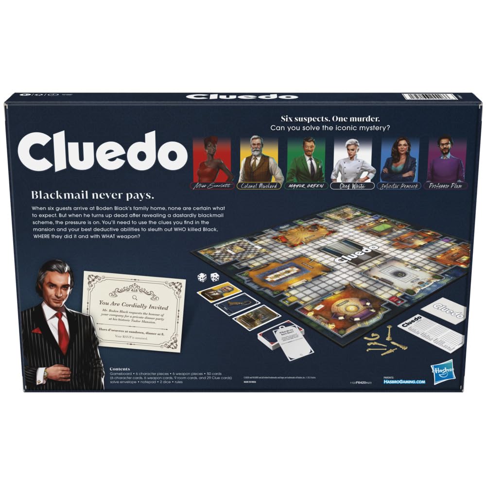 Hasbro Gaming Clue Board Game, Reimagined Clue Game for 2-6 Players, Mystery Games, Detective Games, for Kids, Adults, Family