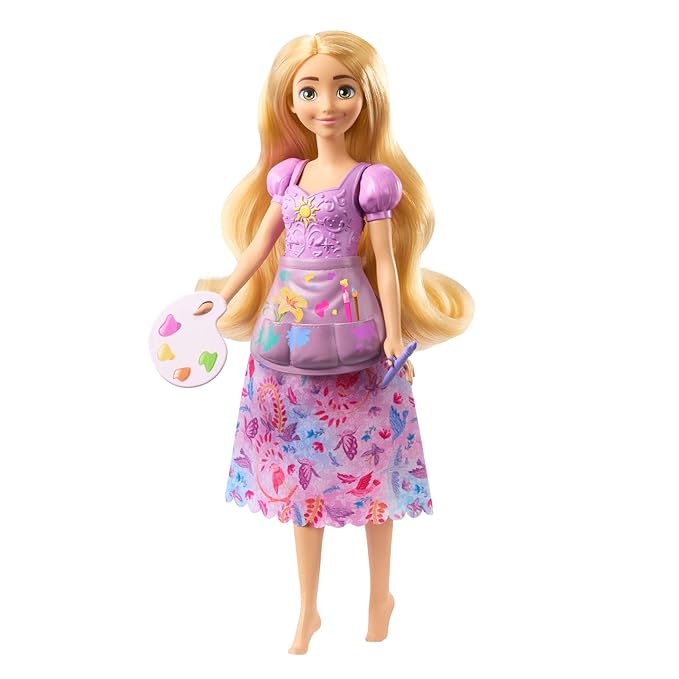 Disney Princess 2-in-1 Stories Rapunzel Fashion Doll with 2 Snap-On Bodices, 2 Skirts & 9 Accessories