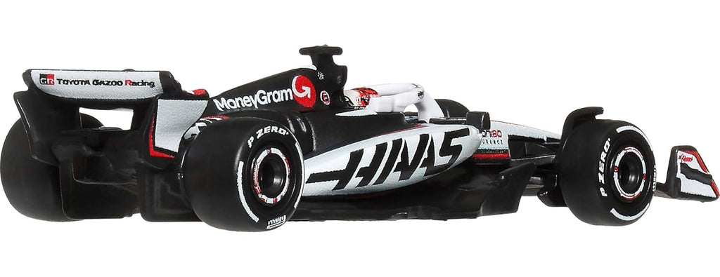 Hot Wheels Premium Race Team HAAS - Driver 1 Die-Cast Formula 1® Collectible Toy Race Car with Real Riders Tires & Metal/Metal Body & Chassis