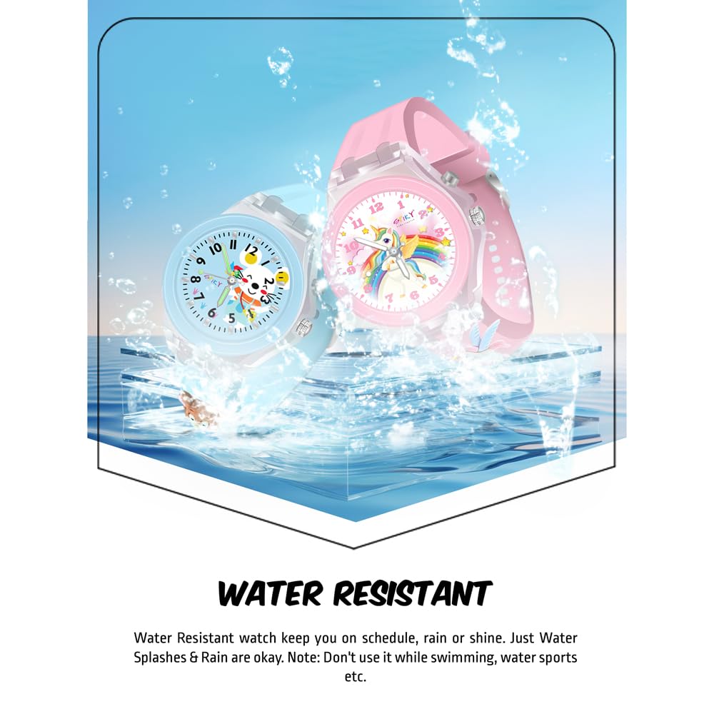 SPIKY Analog Watch for Kids | 3D Cartoon | 7 Multicolor LED Luminous Lights with Silicone Strap | Unisex Best Birthday Gift | Analogue Wrist Watches for Boys & Girls | Age 3-10 yrs