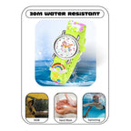 SPIKY Analog Watch for Kids | Unicorn Designer Printed Strap | Water Resistant | Stylish Unisex Best Birthday Gift | Analogue Wrist Watches for Girls & Boys | Age 2-14 yrs