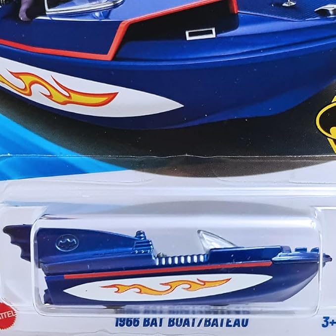 Hot Wheels 2025 1966 Bat Boat Batman Ages 3 and Up 232/250 (Blue)