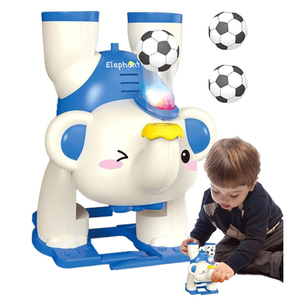 Crackles Light and Sound Musical Upside Down Elephant Toy with Levitating Blowing Floating Ball Crawling Toys for Kids, Electric Walking Toys for 3+ Years -Multi Color