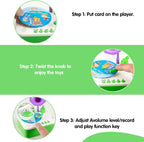 Kids Gramophone Music Player | Educational Phonograph Toy with 96 Story & Learning Cards,Toddler Early Learning Birthday Gift with Music, Rhymes & Stories for Boys & Girls Ages 6 Multicolor