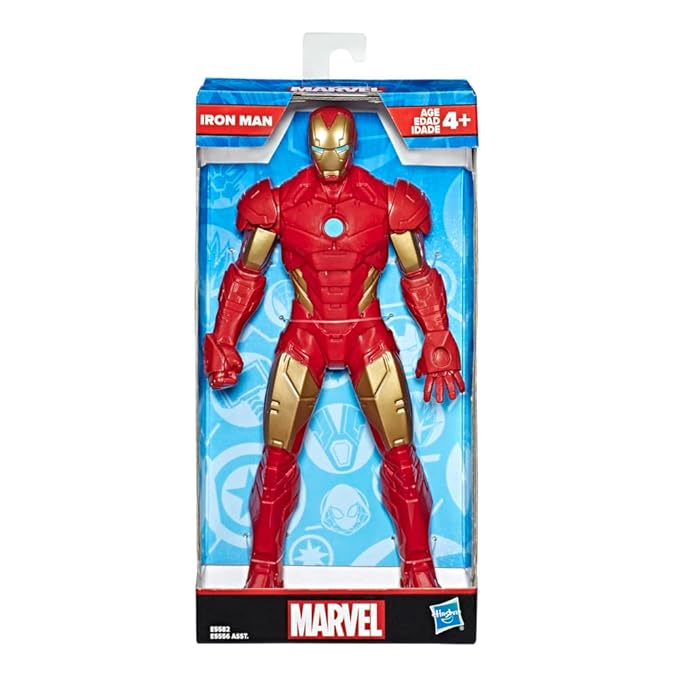 Marvel Mighty Hero Series Iron Man Action Figure, 9.5-Inch Poseable Super Hero Toy for Kids 4 and Up