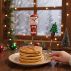 Moira Stainless Steel Christmas Cutlery Set with Santa and Tree Figurines, Gift Box (Silver)