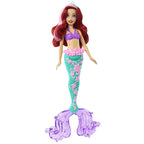 Disney Princess Toys, Ariel Mermaid Doll with Color-Change Hair and Tail, Color Splash Water Toy Inspired by The Movie