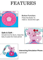 VGRASSP Classic Dial Receiver Simulation Telephone Toy for Kids - Rotating Number Dial with Calling Sound Effect - Storytelling Toy Phone Accompanied with Lights - Color As Per Stock
