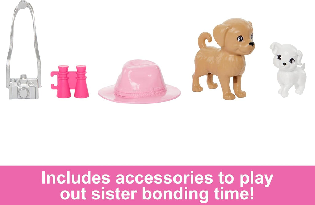 Barbie Doll, Blonde, and Playset with 3 Puppies, Bathtub and Accessories, Gift for 3 to 7 Year Olds
