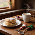 Moira Stainless Steel Christmas Cutlery Set with Santa and Tree Figurines, Gift Box (Silver)