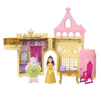 Disney Princess Mattel Toys, Storytime Stackers Belle's Castle, Stackable Doll House with Small Doll & 9 Pieces, Inspired by The Disney Movie