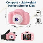 Toy Imagine Kids Digital Camera | 1080p Video & 3.0MP Photos | 2-Inch Screen, USB Rechargeable & Portable | Fun Mini Toy Camera for Boys & Girls Age 3–10 | Educational Birthday Gift(Pink)