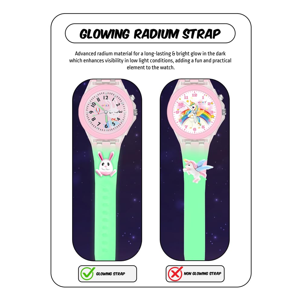 SPIKY Analog Watch for Kids | 3D Cartoon | 7 Multicolor LED Luminous Lights with Silicone Strap | Unisex Best Birthday Gift | Analogue Wrist Watches for Boys & Girls | Age 3-10 yrs
