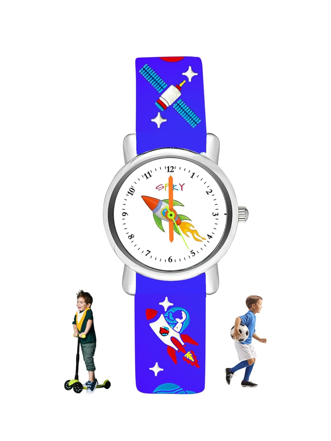 SPIKY Analog Watch for Kids | Unicorn Designer Printed Strap | Water Resistant | Stylish Unisex Best Birthday Gift | Analogue Wrist Watches for Girls & Boys | Age 2-14 yrs