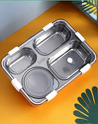 Bento 4 Compartment Insulated Lunch Box Stainless Steel Tiffin Box (Jumbo Size) ( 850ml )
