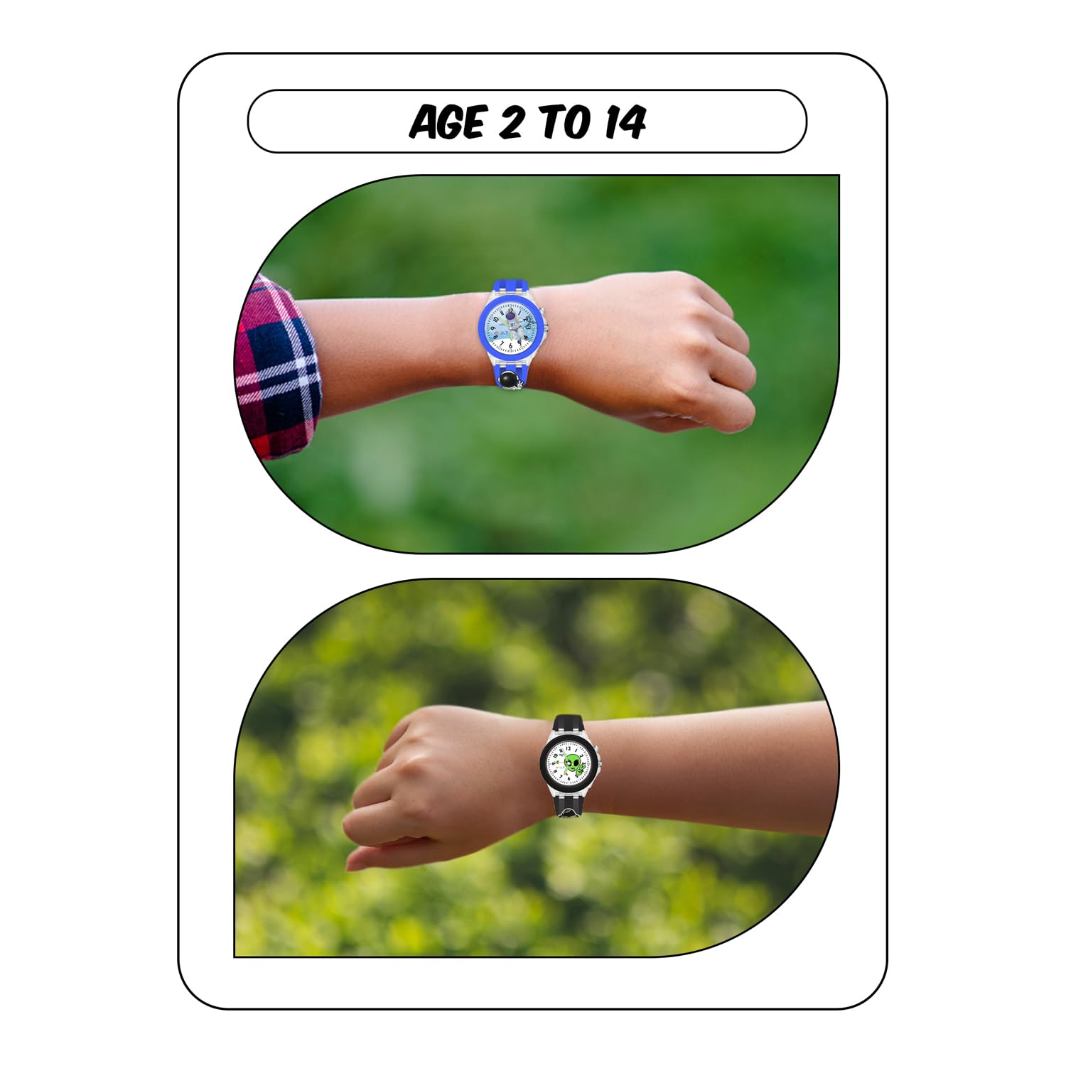 SPIKY Analog Watch for Kids | 3D Cartoon | 7 Multicolor LED Luminous Lights with Silicone Strap | Unisex Best Birthday Gift | Analogue Wrist Watches for Boys & Girls | Age 3-10 yrs