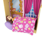 Disney Princess Mattel Toys, Storytime Stackers Belle's Castle, Stackable Doll House with Small Doll & 9 Pieces, Inspired by The Disney Movie