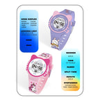 SPIKY Cat Ears Digital Sports Watch for Kids | Multifunctional with Luminous Display & Alarm | Water Resistant & Silicone Strap | Best Birthday Gift Wrist Watches for Girls & Boys | Age 2-14 yrs